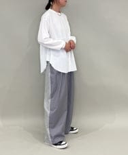 ZMFAE56130 al'aise modulation(アレーズモジュレーション) ブラウスレイヤードデザイントップ ダークグレー