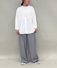 ZMFAE56130 al'aise modulation(アレーズモジュレーション) ブラウスレイヤードデザイントップ ダークグレー