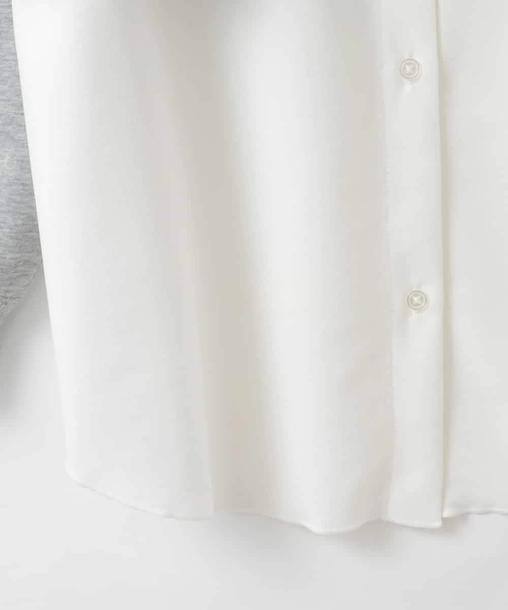 ZMFAE56130 al'aise modulation(アレーズモジュレーション) ブラウスレイヤードデザイントップ ライトグレー