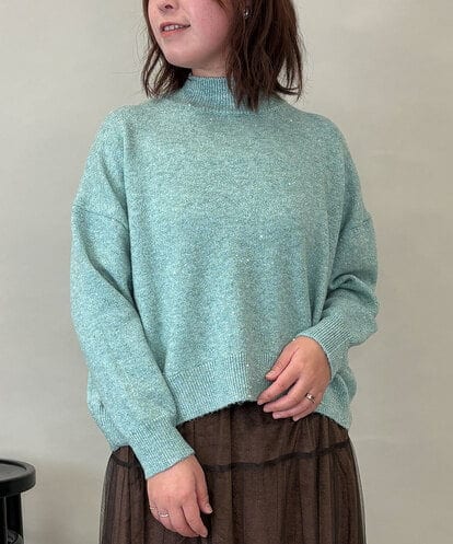 ZMFAE60120 al'aise modulation ラメスパングルニットプルオーバー