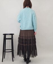 ZMFAE60120 al'aise modulation(アレーズモジュレーション) ラメスパングルニットプルオーバー グリーン