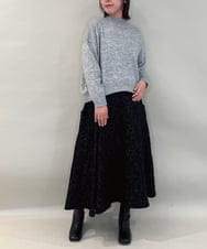 ZMFAE60120 al'aise modulation(アレーズモジュレーション) ラメスパングルニットプルオーバー グレー