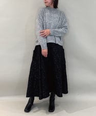 ZMFAE60120 al'aise modulation(アレーズモジュレーション) ラメスパングルニットプルオーバー グレー