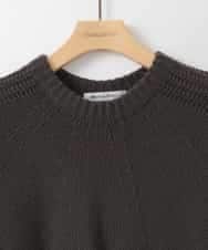 ZMFAE61150 al'aise modulation(アレーズモジュレーション) 【日本製】求心切り替え配色デザインニットプルオーバー ブラウン