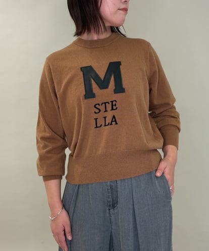 ZMFAE62150 al'aise modulation ワッペンアクセントニットプルオーバー