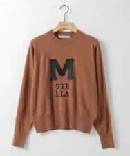 ZMFAE62150 al'aise modulation(アレーズモジュレーション) ワッペンアクセントニットプルオーバー ベージュ