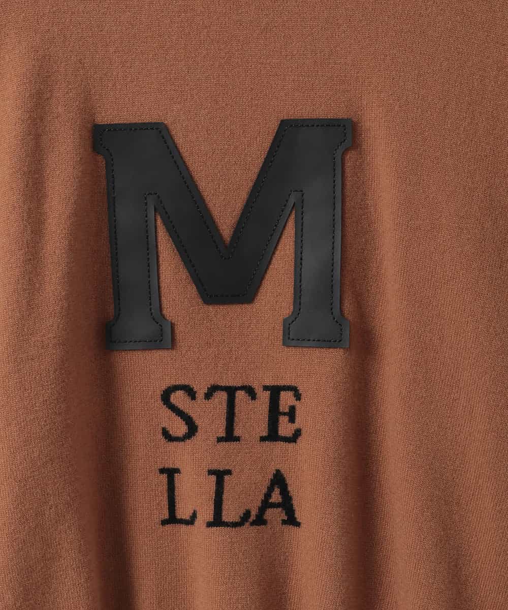 ZMFAE62150 al'aise modulation(アレーズモジュレーション) ワッペンアクセントニットプルオーバー ベージュ