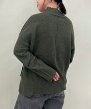 ZMFAE80089 al'aise modulation(アレーズモジュレーション) 異素材ポケットニットプルオーバー カーキ