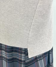 ZMFAE80089 al'aise modulation(アレーズモジュレーション) 異素材ポケットニットプルオーバー ベージュ