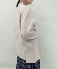 ZMFAE80089 al'aise modulation(アレーズモジュレーション) 異素材ポケットニットプルオーバー ベージュ
