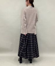 ZMFAE80089 al'aise modulation(アレーズモジュレーション) 異素材ポケットニットプルオーバー ベージュ