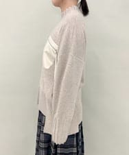 ZMFAE80089 al'aise modulation(アレーズモジュレーション) 異素材ポケットニットプルオーバー ベージュ