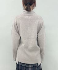 ZMFAE80089 al'aise modulation(アレーズモジュレーション) 異素材ポケットニットプルオーバー ベージュ