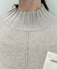 ZMFAE80089 al'aise modulation(アレーズモジュレーション) 異素材ポケットニットプルオーバー ベージュ