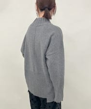 ZMFAE80089 al'aise modulation(アレーズモジュレーション) 異素材ポケットニットプルオーバー ダークグレー