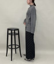 ZMFAE80089 al'aise modulation(アレーズモジュレーション) 異素材ポケットニットプルオーバー ダークグレー