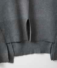 ZMFAE80089 al'aise modulation(アレーズモジュレーション) 異素材ポケットニットプルオーバー ダークグレー