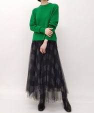 ZMFAT34170 al'aise modulation(アレーズモジュレーション) ワッフル編みウールニット グリーン