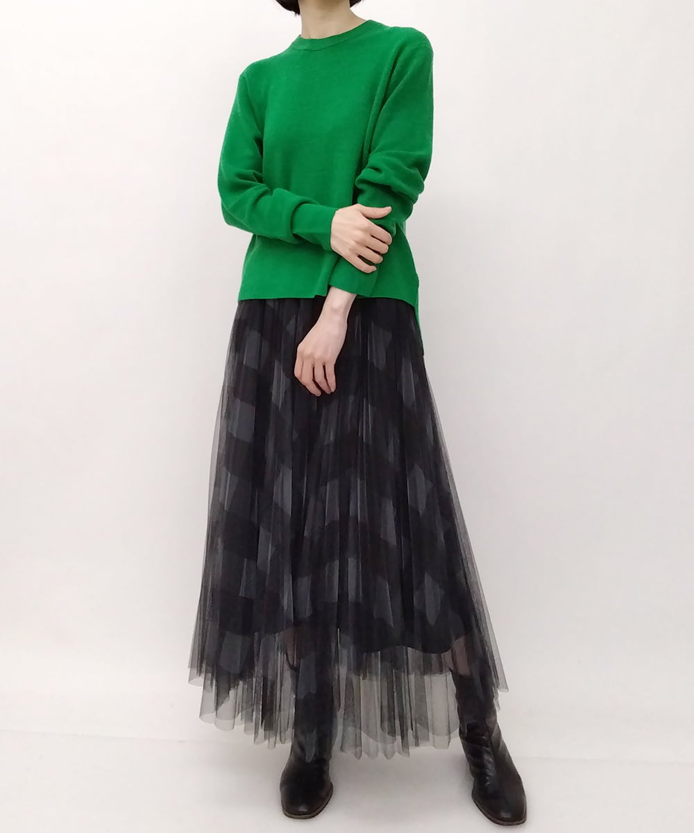 ZMFAT34170 al'aise modulation(アレーズモジュレーション) ワッフル編みウールニット グリーン