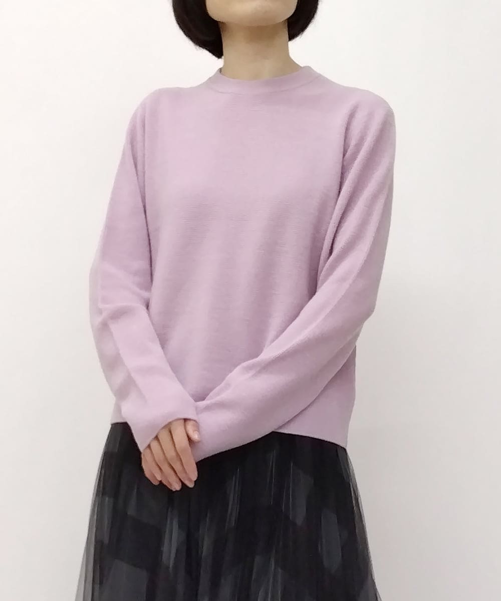 ZMFAT34170 al'aise modulation(アレーズモジュレーション) ワッフル編みウールニット パープル