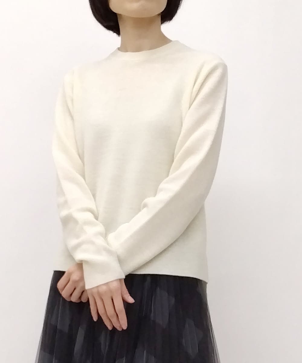 ZMFAT34170 al'aise modulation(アレーズモジュレーション) ワッフル編みウールニット ホワイト