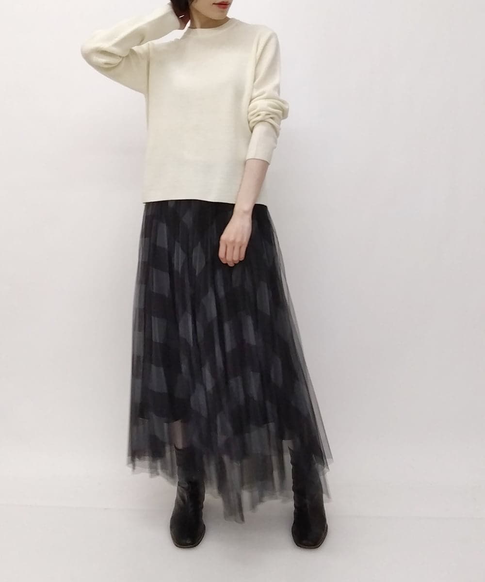 ZMFAT34170 al'aise modulation(アレーズモジュレーション) ワッフル編みウールニット ホワイト