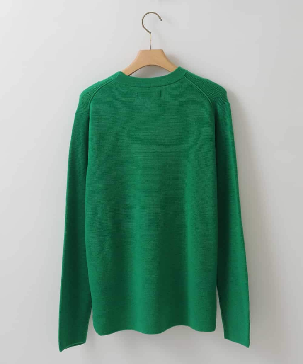 ZMFAT34170 al'aise modulation(アレーズモジュレーション) ワッフル編みウールニット グリーン