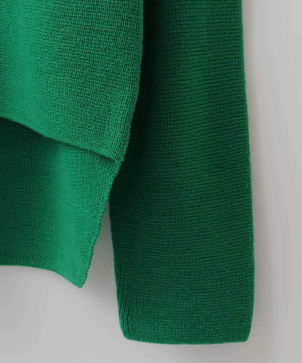 ZMFAT34170 al'aise modulation(アレーズモジュレーション) ワッフル編みウールニット グリーン