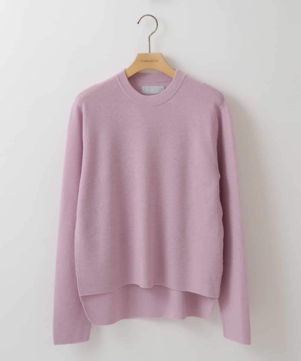 ZMFAT34170 al'aise modulation(アレーズモジュレーション) ワッフル編みウールニット パープル