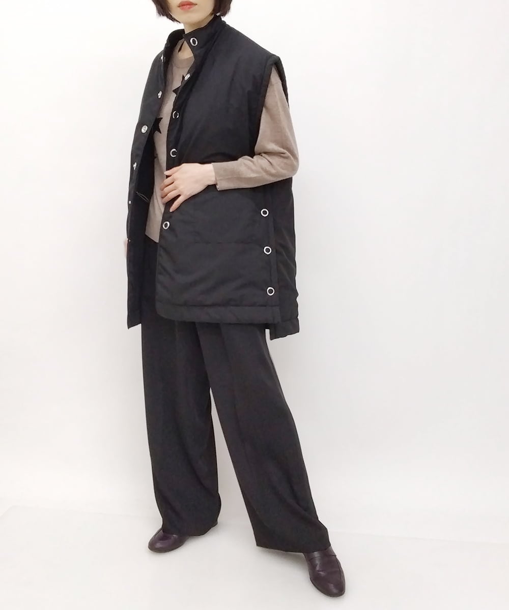 ZMFAT39140 al'aise modulation(アレーズモジュレーション) 星柄インターシャニットプルオーバー ベージュ