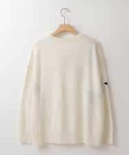 ZMFAT39140 al'aise modulation(アレーズモジュレーション) 星柄インターシャニットプルオーバー ホワイト