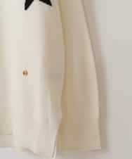 ZMFAT39140 al'aise modulation(アレーズモジュレーション) 星柄インターシャニットプルオーバー ホワイト