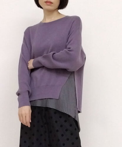 ZMFAT67128  【セットアイテム】アシンメトリーニットトップス