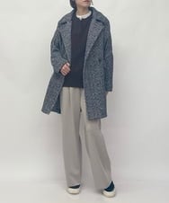 ZMFAW26170 al'aise modulation(アレーズモジュレーション) キーネックウールニット ブラウン