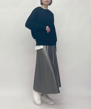 ZMFAW26170 al'aise modulation(アレーズモジュレーション) キーネックウールニット ブラック