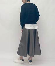 ZMFAW26170 al'aise modulation(アレーズモジュレーション) キーネックウールニット ブラック