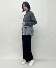 ZMFAW70190 al'aise modulation(アレーズモジュレーション) 【セットアイテム】スリーブレスブラウス×ショートニット グレー
