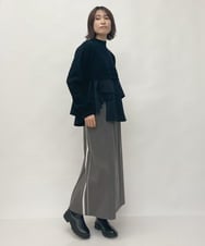 ZMFAW70190 al'aise modulation(アレーズモジュレーション) 【セットアイテム】スリーブレスブラウス×ショートニット ブラック