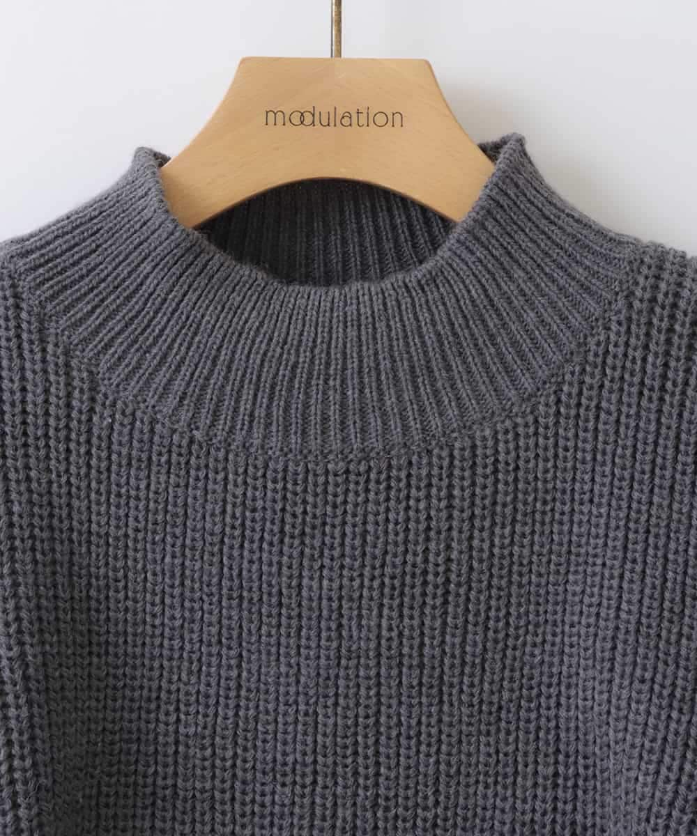 ZMFAW70190 al'aise modulation(アレーズモジュレーション) 【セットアイテム】スリーブレスブラウス×ショートニット グレー