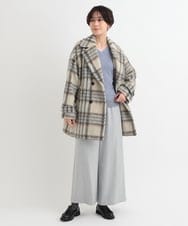 ZMFCB23079 al'aise modulation(アレーズモジュレーション) コクーンVネックニット ライトブルー