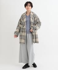 ZMFCB23079 al'aise modulation(アレーズモジュレーション) コクーンVネックニット ライトブルー