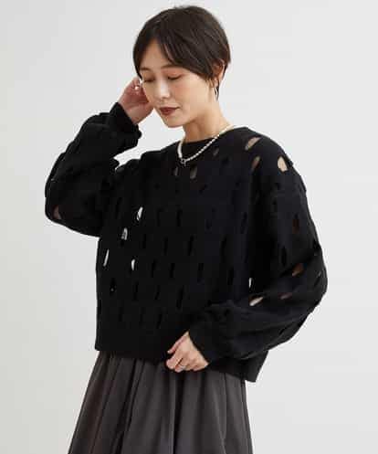 ZMFCB26150 al'aise modulation 【洗える】ホールデザインニットプルオーバー