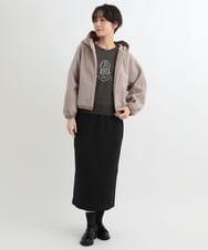 ZMFCB38150 al'aise modulation(アレーズモジュレーション) 【日本製/洗える】デザインプリントニットプルオーバー ブラウン