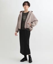 ZMFCB38150 al'aise modulation(アレーズモジュレーション) 【日本製/洗える】デザインプリントニットプルオーバー ブラウン