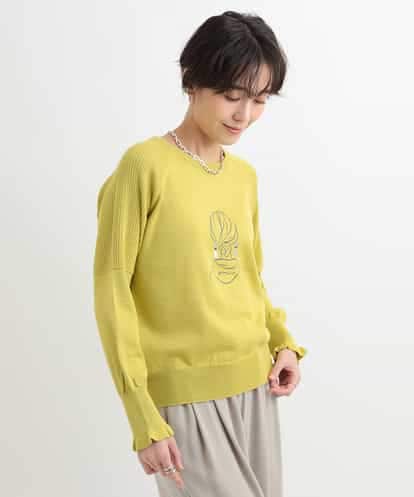 ZMFCB38150  【日本製/洗える】デザインプリントニットプルオーバー