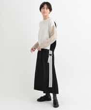 ZMFCB39159 al'aise modulation(アレーズモジュレーション) 配色切り替えデザインニット ネイビー