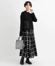 ZMFCB85108 al'aise modulation(アレーズモジュレーション) 異素材ポケットドッキングニットプルオーバー カーキ