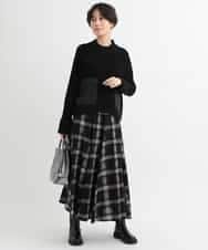 ZMFCB85108 al'aise modulation(アレーズモジュレーション) 異素材ポケットドッキングニットプルオーバー カーキ