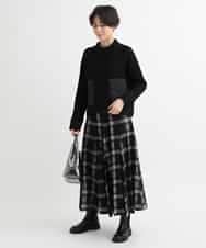 ZMFCB85108 al'aise modulation(アレーズモジュレーション) 異素材ポケットドッキングニットプルオーバー カーキ