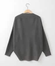ZMFCE02098 al'aise modulation(アレーズモジュレーション) 【洗える】ラウンドヘムラインニットプルオーバー ダークグレー